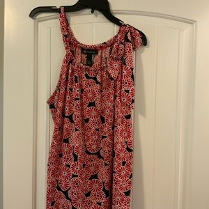 INC International Concepts Pink and Black Asymmetrical Sleeveless Top